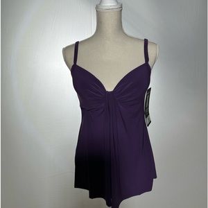 Miraclesuit Purple Swim Top